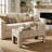 Kingstowne Reclaimed Solid Mango Wood Lift Top Coffee Table – Hand Carved Distressed White 