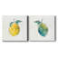 Happy Lemon - ensemble de 2 peintures sur toile tendue-574785125