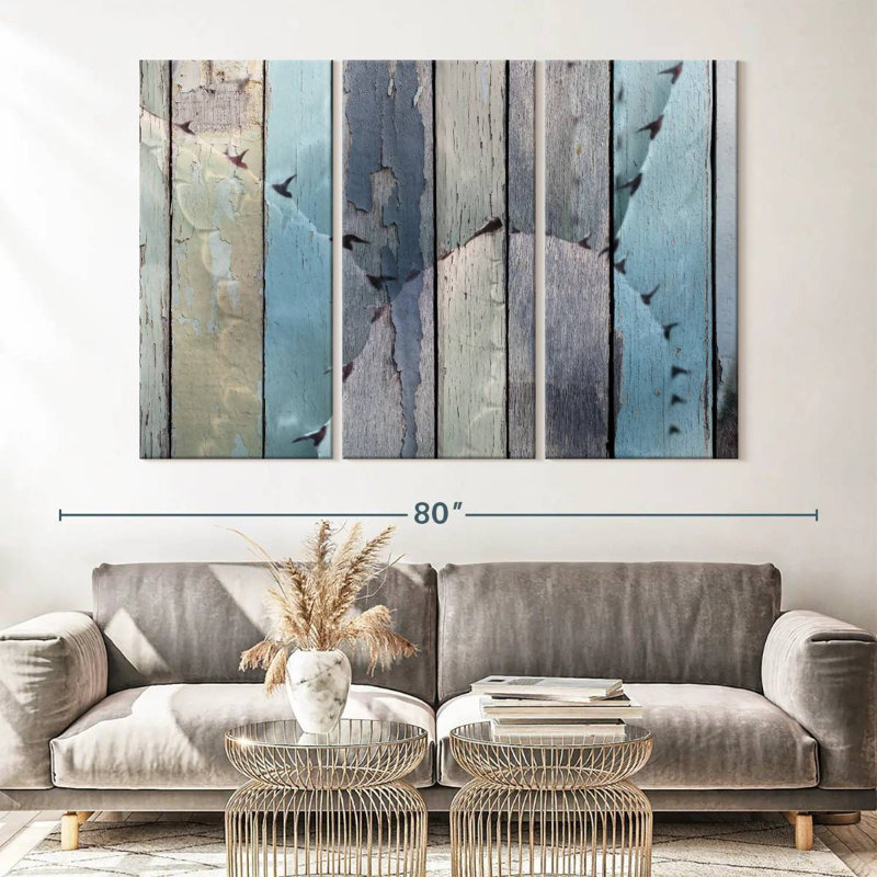 " Rustic Cactus " 3 - Pieces, 42" H x 65" W x 1.25" D