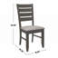 Ensemble de 2 chaises de salle à manger avec siège rembourré en tissu