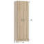 Cassadie Multipurpose Cabinet Portsmouth, Auxiliary With 2 Doors, Modern Shoe Rack Wardrobe, 59X37H180 Cm-446191312