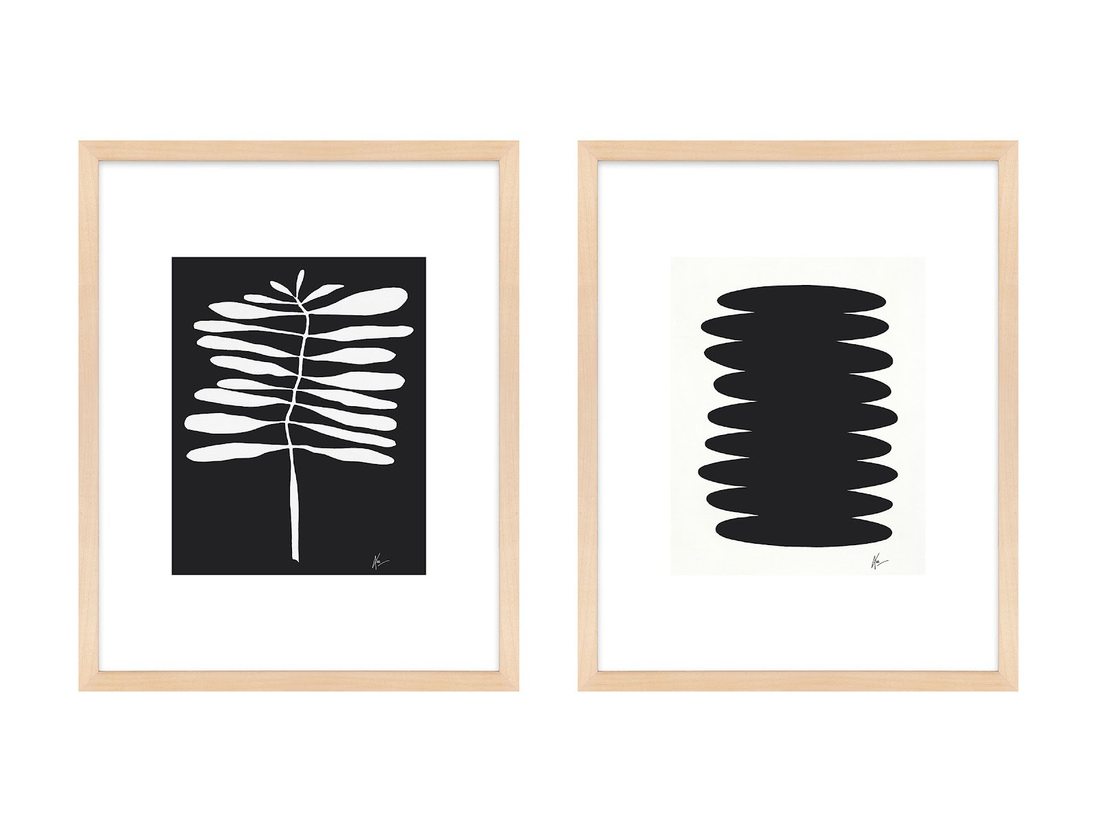 Flora 5&6 by Lee Lessem, 50" H x 80" W x 1.25" D, Brown Framed