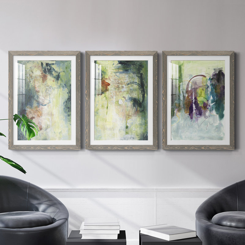 Nature's Elements I - Ensemble de 3 cadres photo, Gris, H 37,5 po x l 82,5 po x P 1,5 po