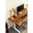 Adjustable Standing Desk with South American Walnut, Live Edge Desk with Drawer Storage-1093638286-1093638384