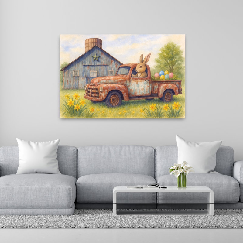 Bringing Pâques Joy, rustique, fantaisiste, jonquille, paysage, H 40 po x l 60 po