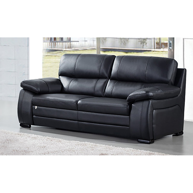 Azcuy Genuine Leather Pillow Top Arm Sofa, null