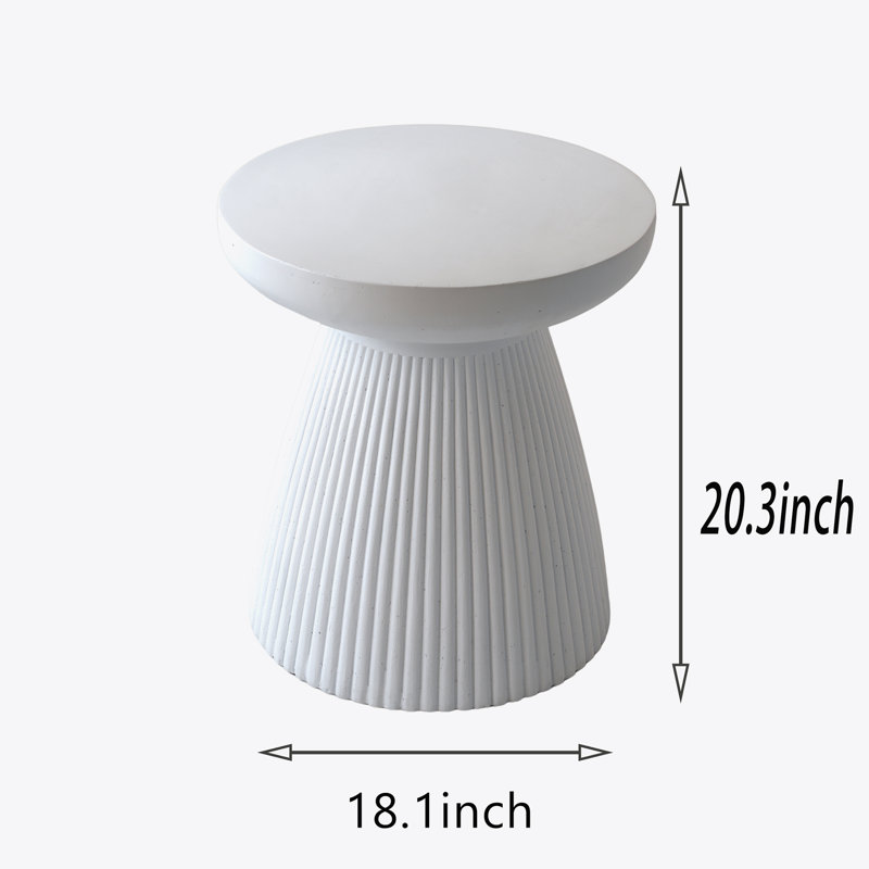 Table de bout Modern Modern Garden, Faux Terrazzo