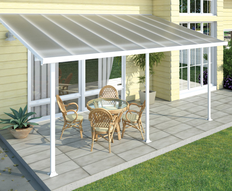 Palram Feria Patio Awning, 260cm H x 294cm W x 1340cm D, White