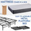 Matelas hybride à ressorts mi-ferme 9 po avec lit plateforme en métal 14 po Huckle-68978434