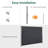 Patio Retractable Side Awning with Aluminum Frame, Waterproof Privacy Screen for Garden and Pools-111082155-111082153