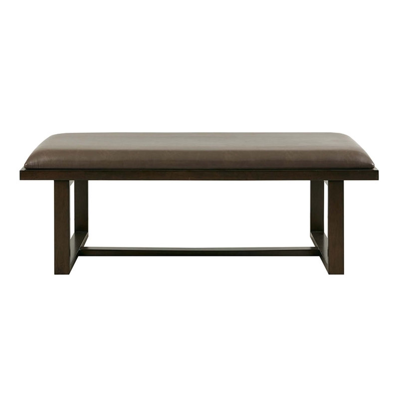 Banc rembourré en similicuir Cernak