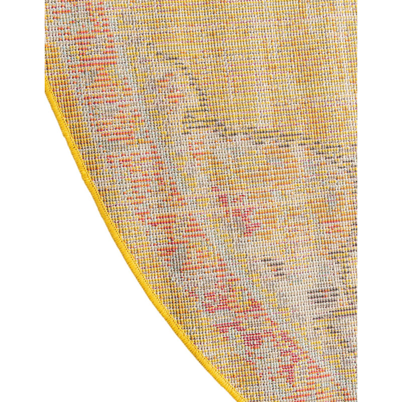 Tapis doré / rouge Galyean, Ovale 3 pi 1 po x 5 pi 3 po, Gold/Red