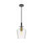 Luminaire suspendu en forme de cloche allongée à 1 lumière de 7,87 po, avec îlot de cuisine en verre transparent, réglable en hauteur-1369303321