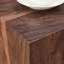 Table basse 12 x 12 x 20 pouces en bois de noyer et bois aggloméré - design luxueux, décoration parfaite pour le salon.