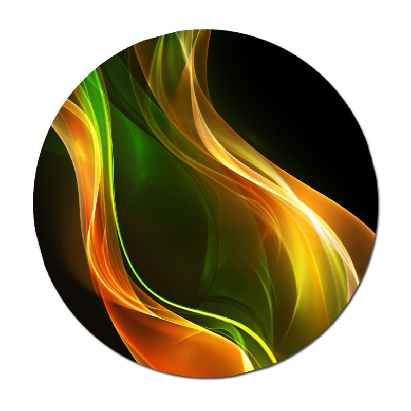Emerald Flame Print, 24" H x 24" W x 2.5" D, Acrylic