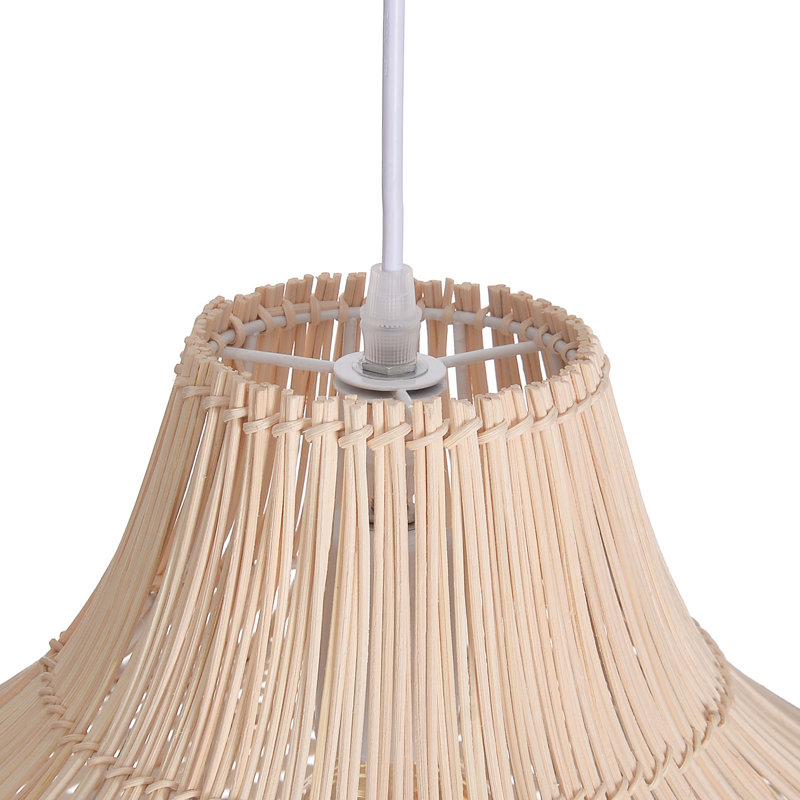 Boho Rattan Pendant Light Fixture for Dining Room