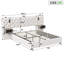 All-in-One Beige Velvet Ottoman Bed With Integrated Nightstands, Reading Lights & USB-C Charging, UK & EU Double & King-981046833