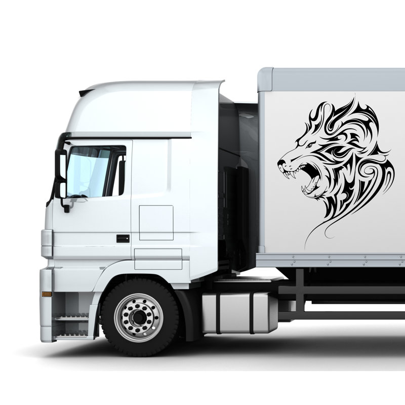 Autocollant de voiture en fibre de carbone, autocollant de voiture en fibre de carbone, autocollant de voiture de monstre, décalque de camion, autocollant de voiture 3D, autocollant de voiture de lion 077LU