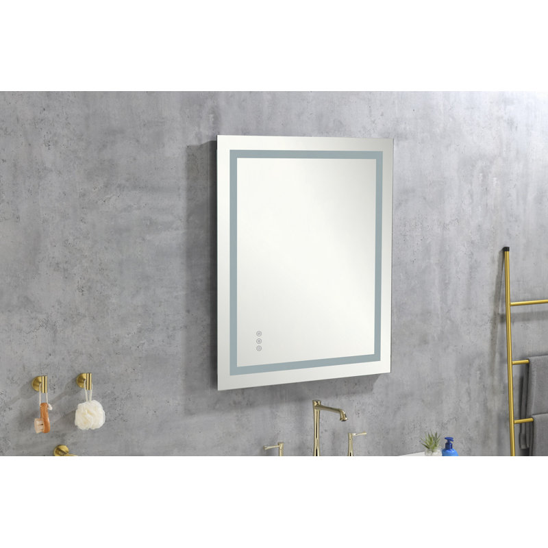 LED Bathroom Mirror 40"X 36" With Front And Backlight, Large Dimmable Wall Mirrors With Anti-Fog, Memory, LED Vanity Mirror