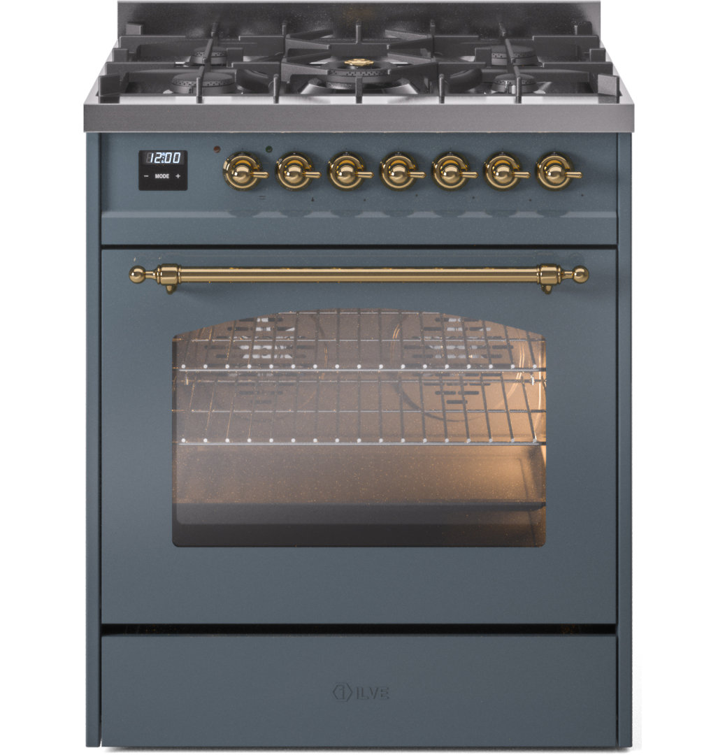 ILVE Nostalgie II Series 30 inch Dual Fuel Range with 5 Sealed Burners (Glass Door) ILVE 