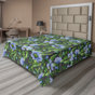 Vert fougère, bleu / floral