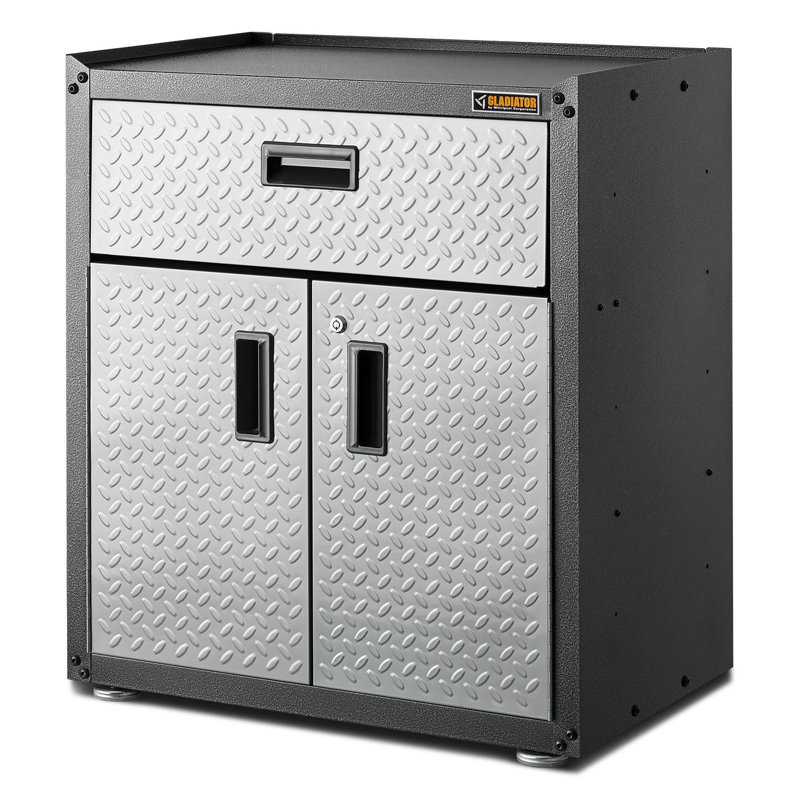 Ready-To-Assemble 3/4-Door Modular Gearbox, Hammered Granit/Silver Tread