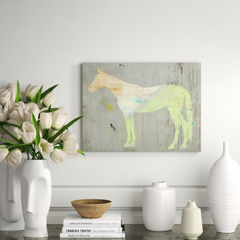 Horsing Around Print by Emma Brooks, 18" H x 24" W x 1.5" D, Outdoor