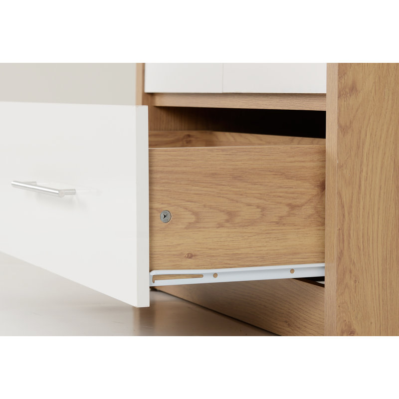 Louisa 2 Door Wardrobe, Oak / White