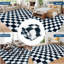 Tapis de couloir 2 x 6 - Tapis en peluche damier lavable à la machine, antidérapant et résistant aux taches pour les couloirs, les entrées et les chambres (bleu marine)-758411250