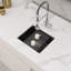 Évier de comptoir en quartz composite encastré en granite 21 x 18 pouces-106509952
