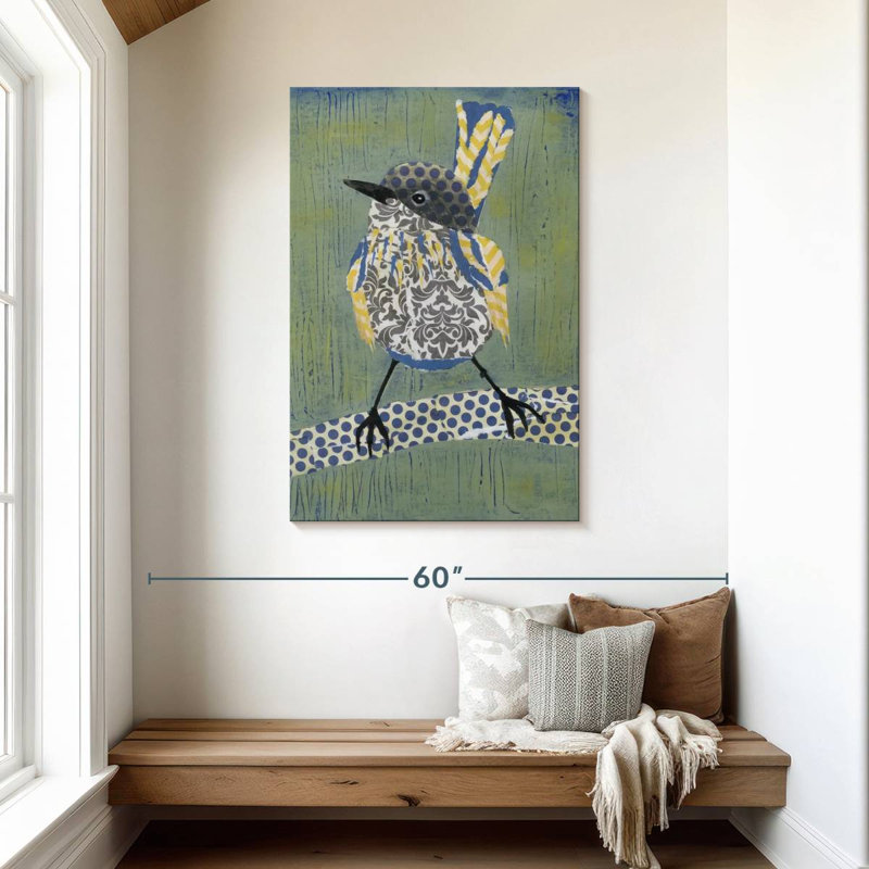 Patchwork Wren I, 45" H x 30" W