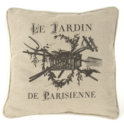 French Linen Square Pillow Cover & Insert