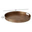 Kokoro Etched Round Tray-Brass