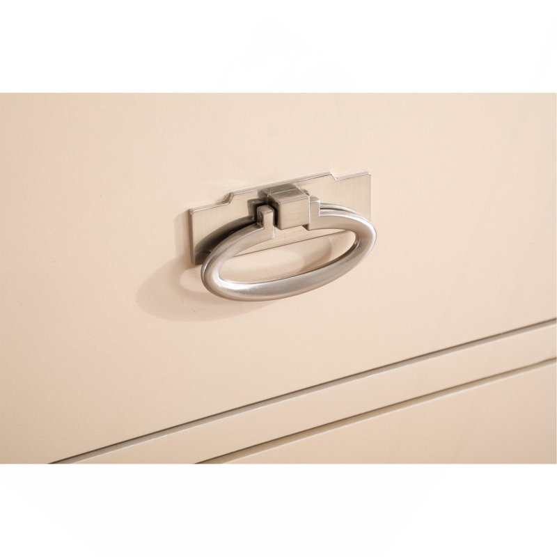 Coffre de rangement élégant au fini perlé, Beige