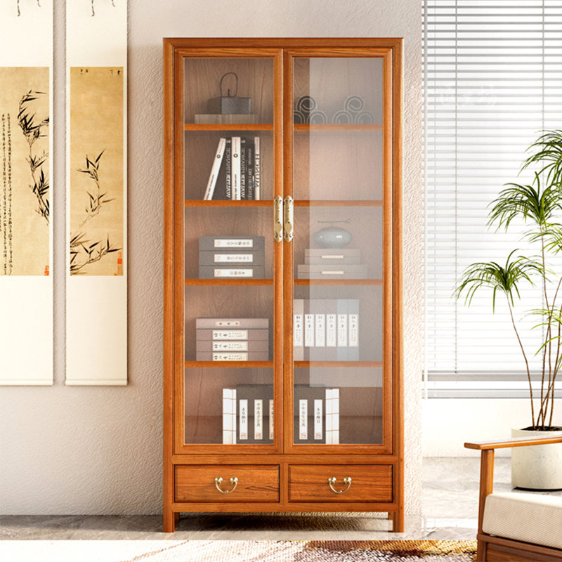Bibliothèque de rangement classique et pratique, Brun