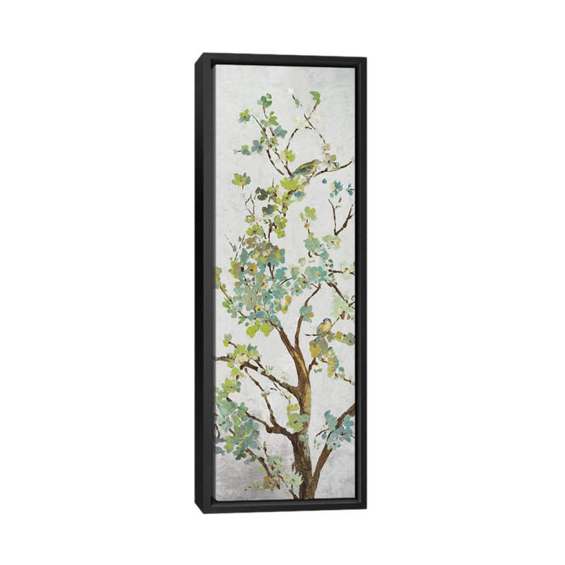 « sage branch i », impression sur toile tendue, H 36 po x l 12 po x P 1,5 po, Toile avec cadre noir