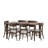 Jevhenas 6 - Person Four Leg Dining Set-2036974291-2036980232