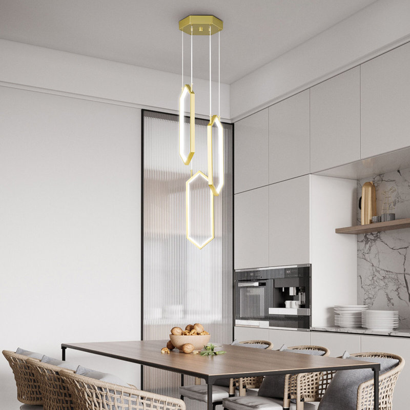 Luminaire suspendu rectangulaire DEL