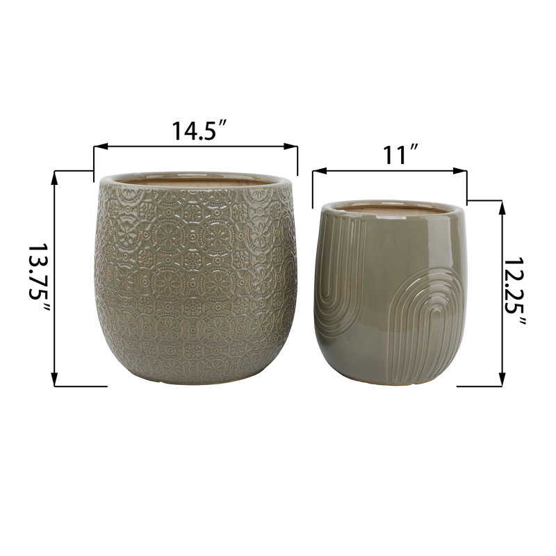 Ruffy Ceramic Pot Planter