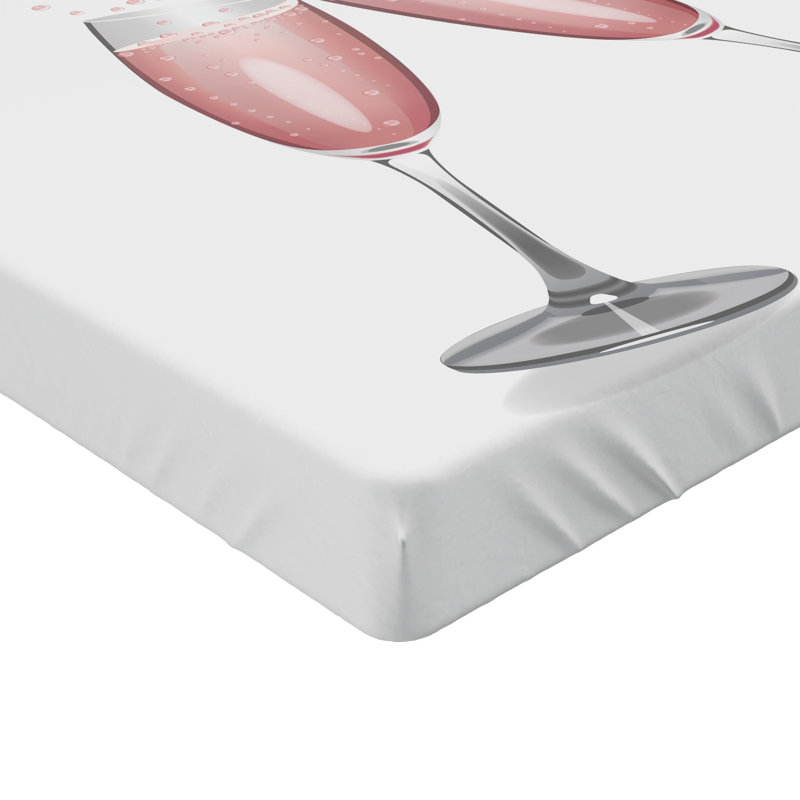 Ensemble de 2 draps-housse champagne Ambesonne avec rosé et rosé, Drap-housse très grand californien