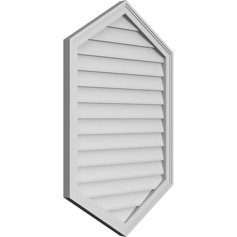 Ventilé vertical à pignon vertical 7/12 po, H 42 po x l 28 po x P 1,5 po