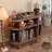 Round Record Player Stand With Charging Station, Turntable Stand Table With Open Storage, Audio Rack-1412725777