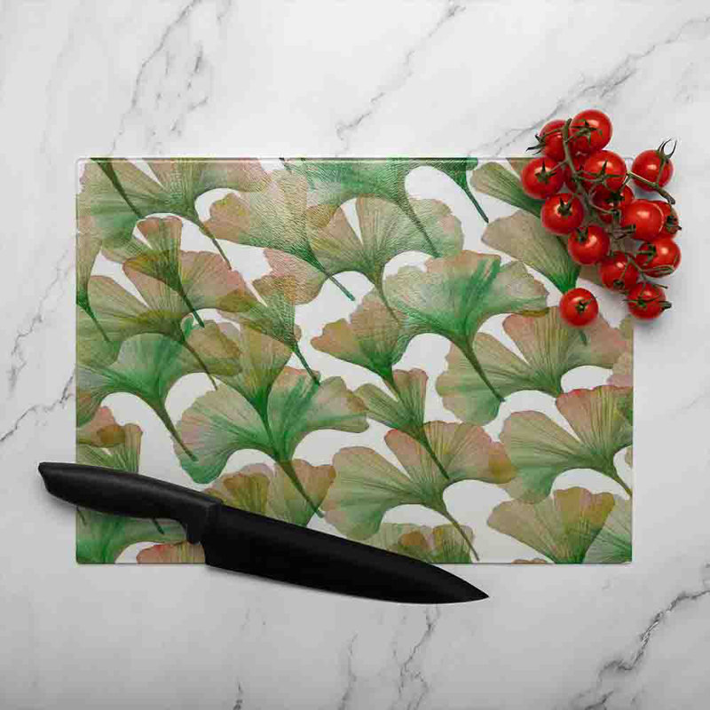 Ginkgo biloba Glass Chopping Board