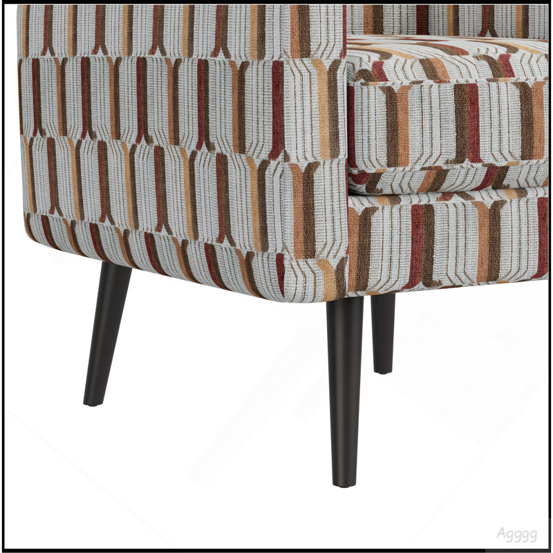 Chaise avec accoudoirs Darien, Rouge