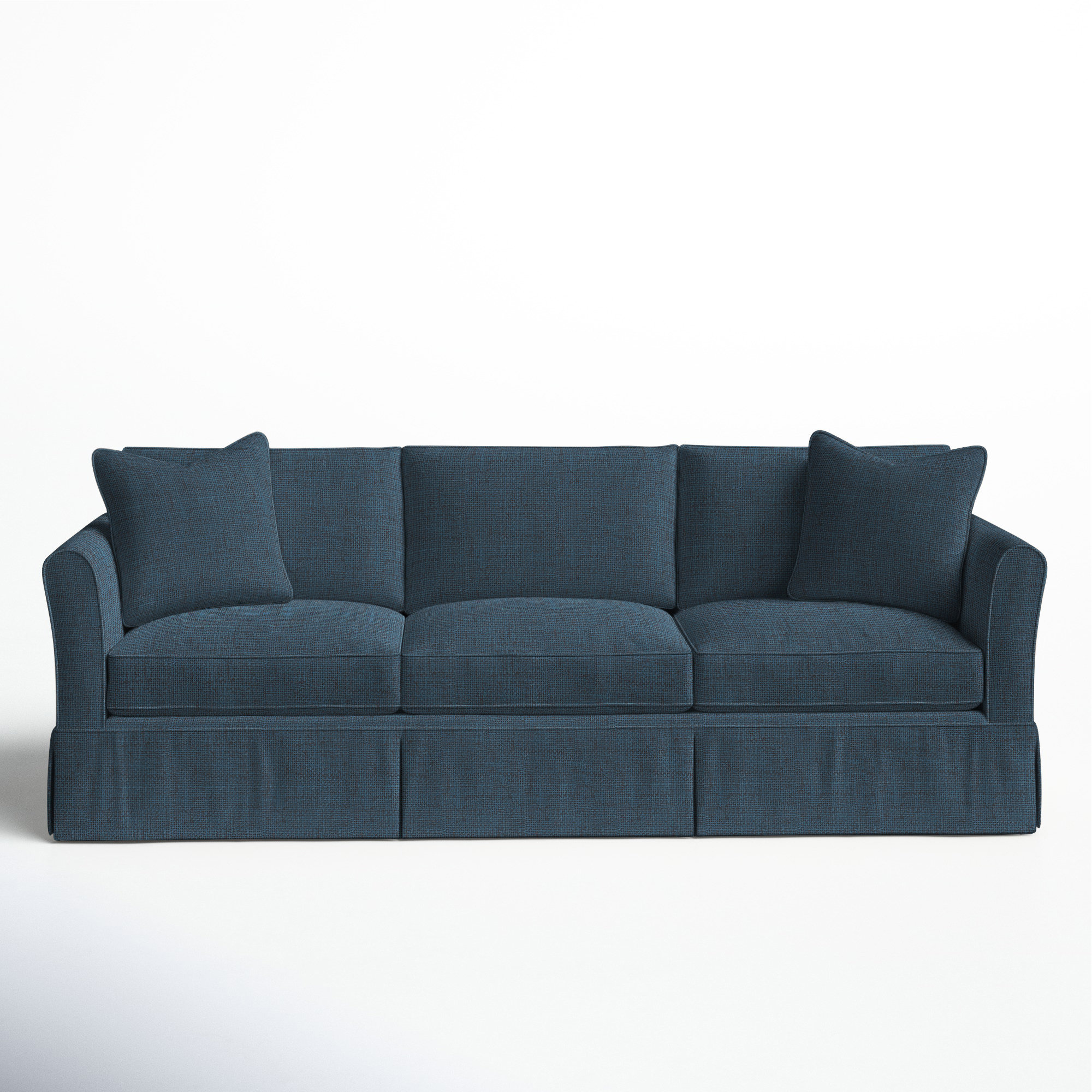 Shelby 82'' Upholstered Sofa, Zuma Navy Textured Linen