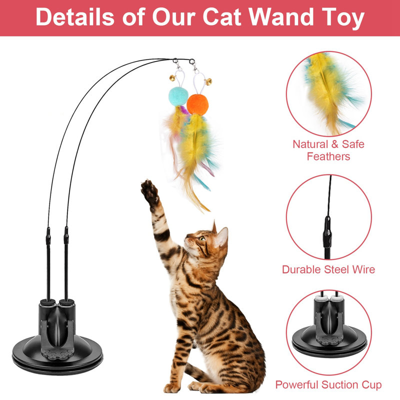 36.22'' H Steel Cat Wand Toy
