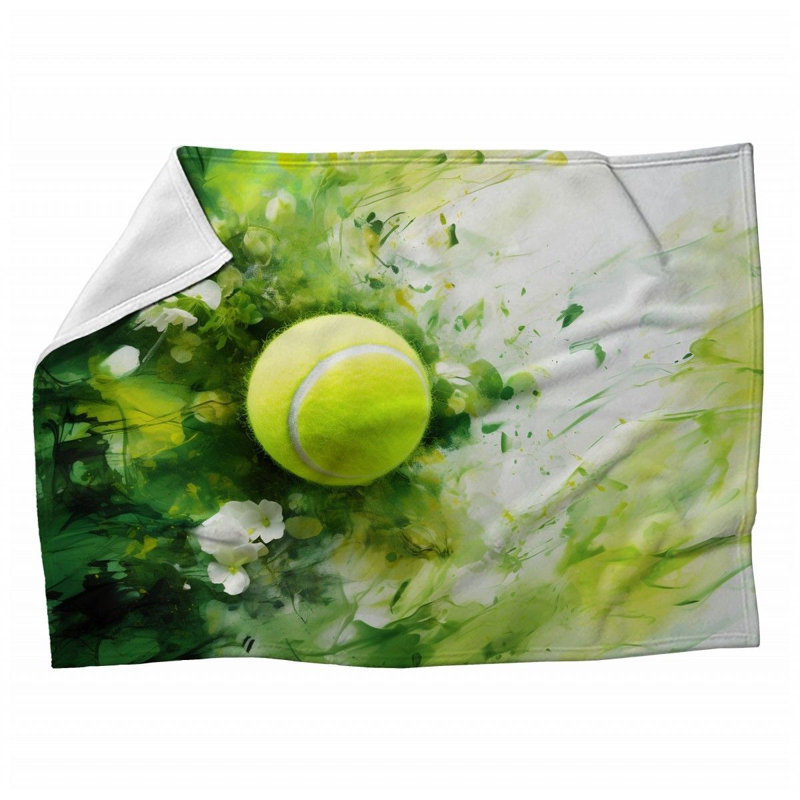 Jeté en molleton Tennis, L 60 po x L 80 po