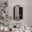 Armoire à pharmacie encastrée en métal noir 16 x 24 po avec miroir et tablettes réglables Miroir mural noir avec rangement pour salle de bain-999644036