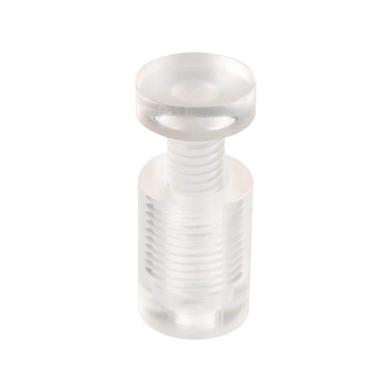 Sign Standoff 1" Diameter X 1" Barrel Length Clear Acrylic Standoff Pack Of 2 By Outwater Plastics_2MinB