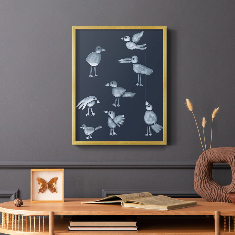 «Flock I», reproduction encadrée - bois massif, H 10 po x l 8 po